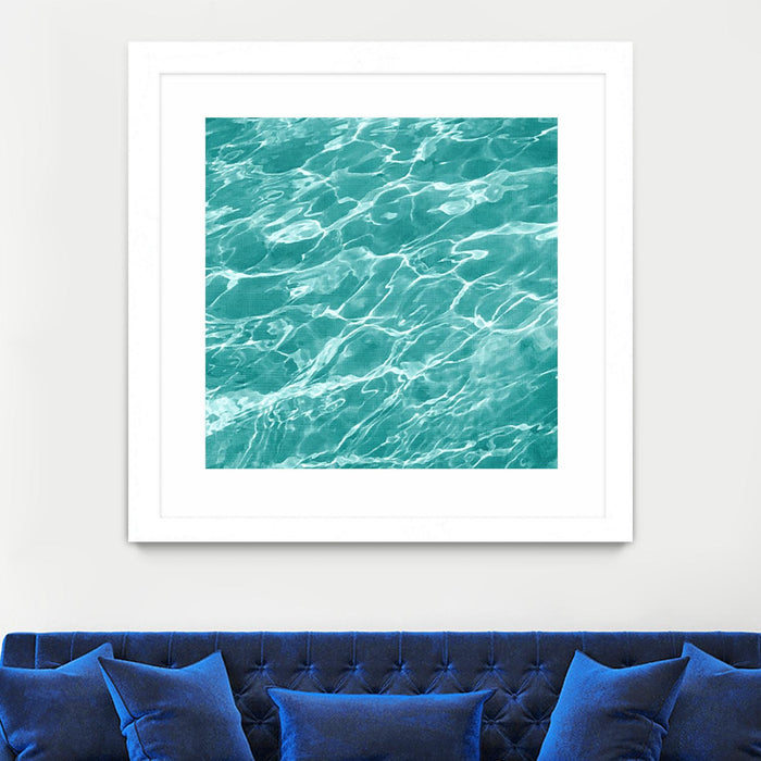 \"Ripple I\" Matted and Framed White 30x30 Wall Art