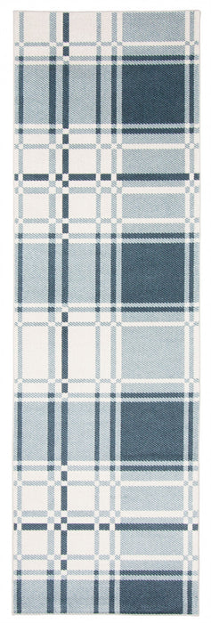 Roma Blue Machine Washable Area Rug - 2'6\" x 8'0\"