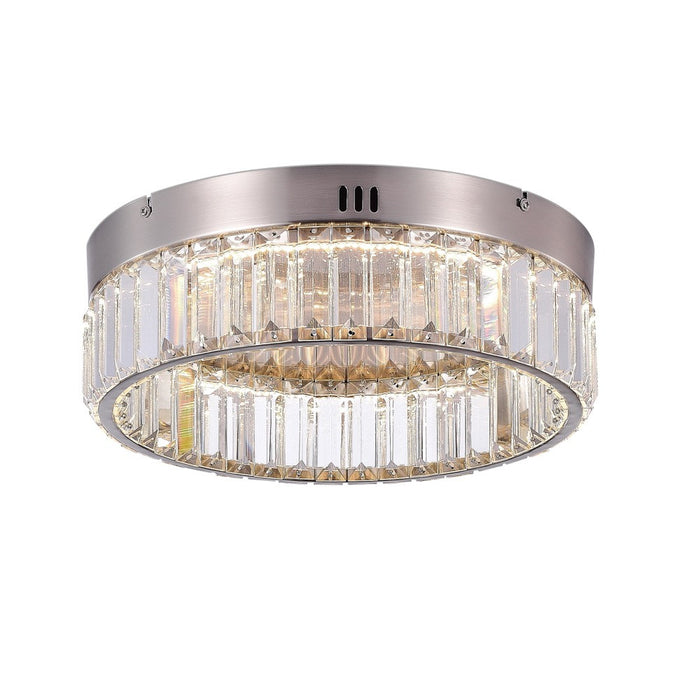 Stella One-Tier LED Satin Nickel Flush Mount
