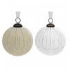 4\" Glass Deco White Painted Ornament Gold Silver - Set of 4 Christmas Ornaments