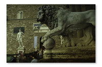 Palazzo Vecchio And The Piazza Della Signoria 24x36 Wall Art Frame And Fabric Panel