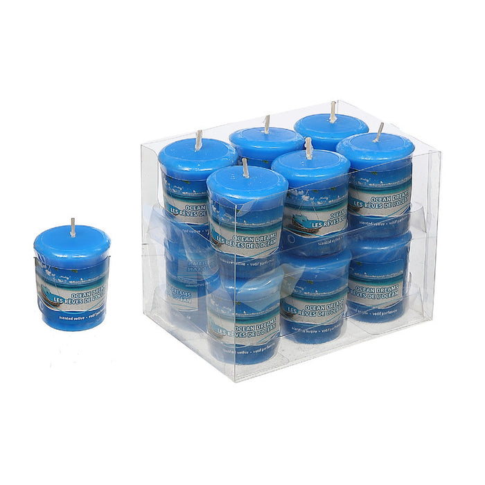 Mushroom Votive Ocean Dreams Candle - Set of 12