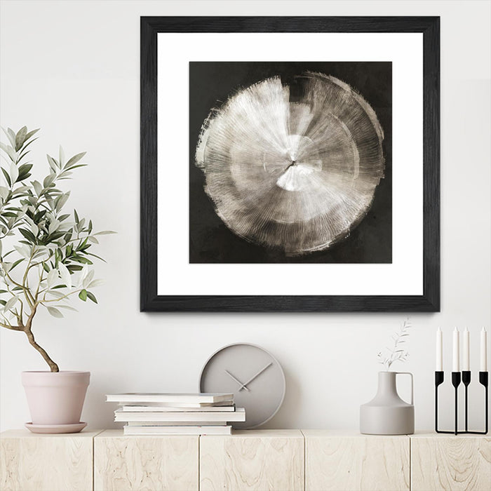 \"Touch Of Silver\" Matted and Framed Black 30x30 Wall Art
