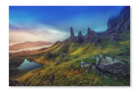 Dramatic Highland Pinnacles Old Man Of Storr Skye Scotland 24x36 Wall Art Frame And Fabric Panel