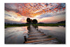 River On Sunset 16x24 Wall Art Frame And Fabric Panel