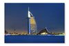 Skyline Of Dubai By Night 24x36 Wall Art Frame And Fabric Panel