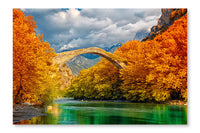 Konitsa Bridge 28x42 Wall Art Frame And Fabric Panel