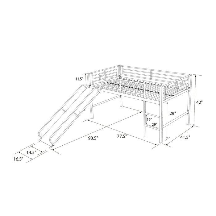 Dorel Home Atwater Living Harlow Junior Loft Bed - White