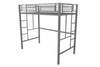 DHP Twin Metal Loft Bed - Silver