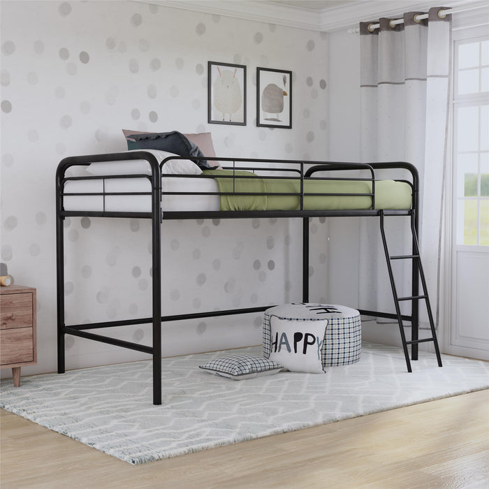Atwater Living Cora Junior Metal Loft Bed - Black