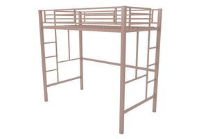 DHP Metal Twin Loft Bed - Pink