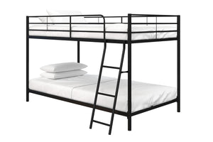 Dorel Home Atwater Living Bloor Small Space Twin Over Twin Bunk Bed - Black