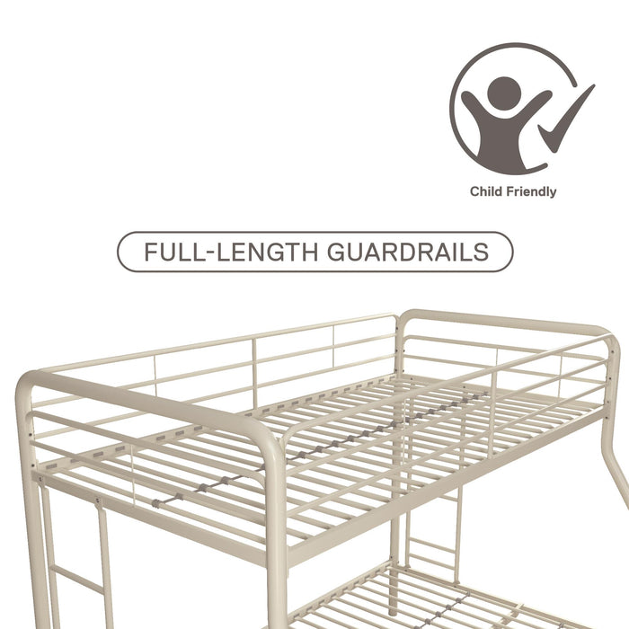 Atwater Living Cassia Twin Over Full Metal Bunk Bed - White
