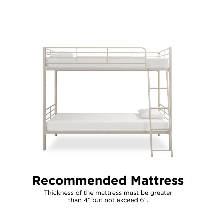 DHP Twin Over Twin Convertible Bunk Bed - White