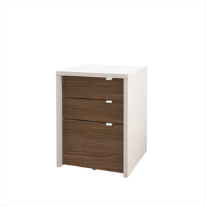 Nordika Liber-T Filing Cabinet - White/Walnut