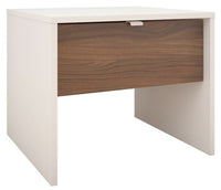 Nordika Nightstand - White/Walnut 