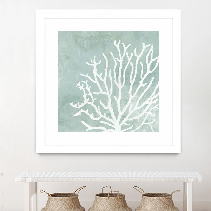 \"Sea Crown Ii\" Matted and Framed White 30x30 Wall Art
