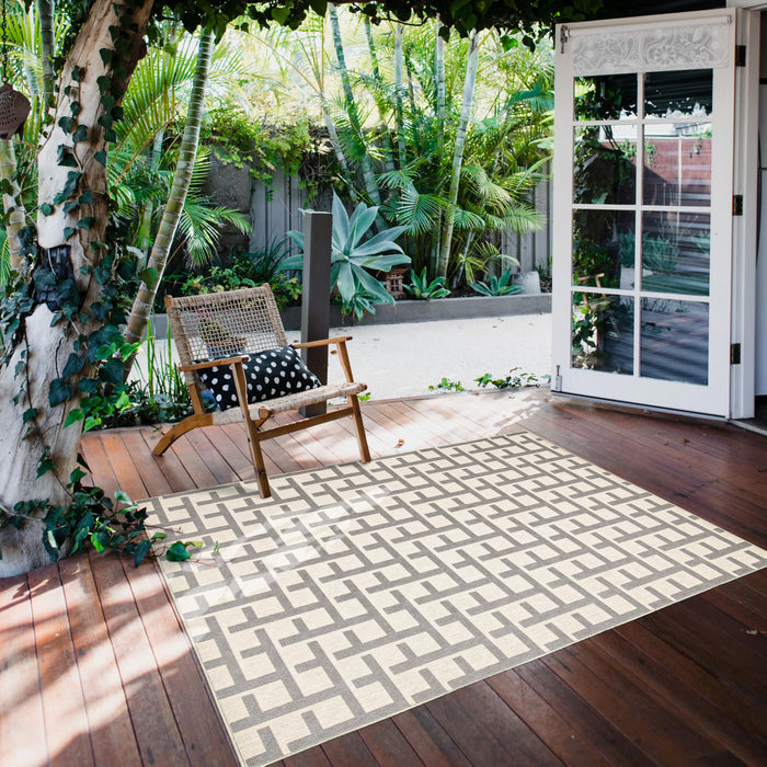 Brangane Light Grey 6'7\" x 9'6\" Area Rug