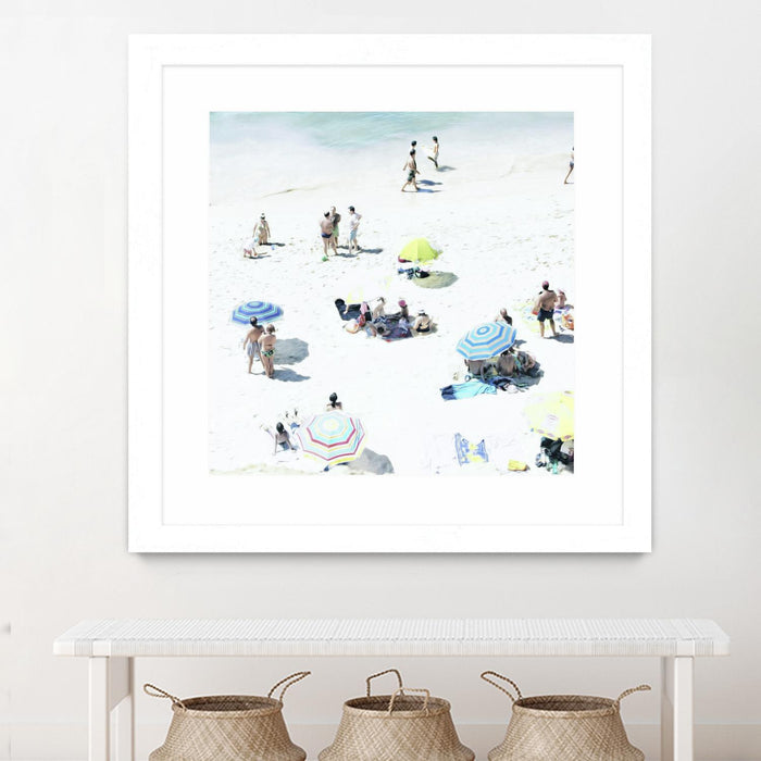 \"Happy Days\" Matted and Framed White 36x36 Wall Art