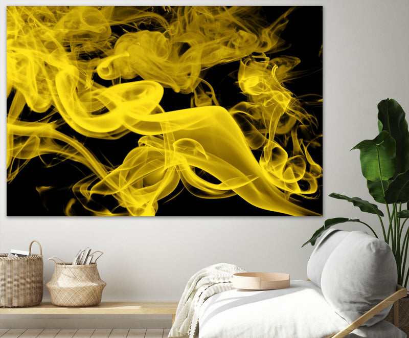 \"Yellow Smoke\" Giant Art 72x48 Wall Art