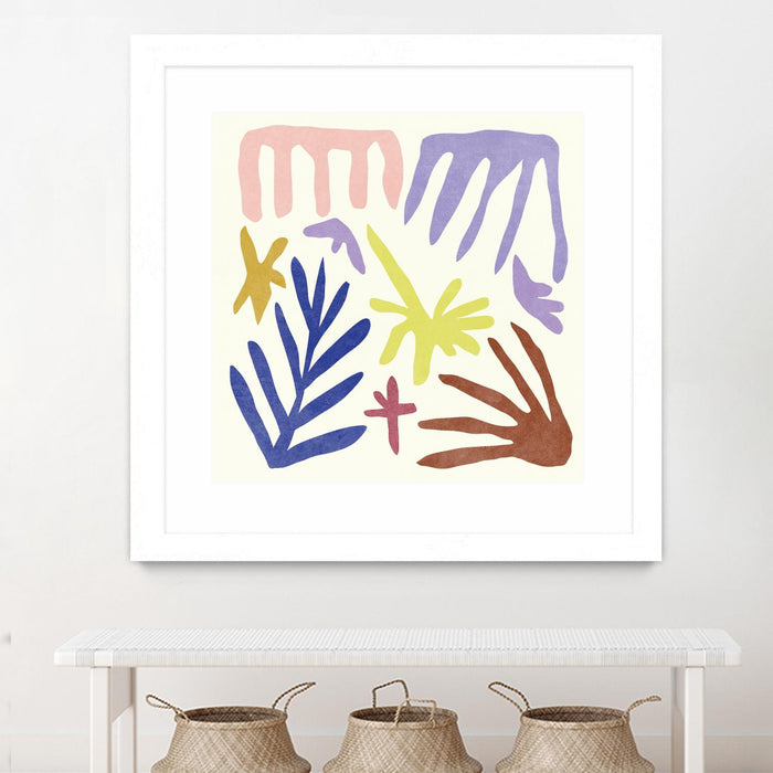 \"Coral Construction Ii\" Matted and Framed White 36x36 Wall Art