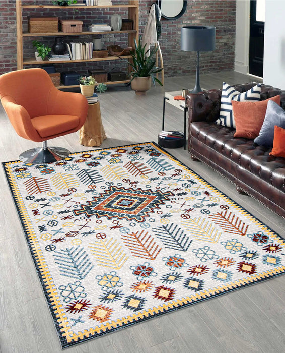 Gypsy Grey Machine Washable Area Rug - 5'0\" x 7'0\"