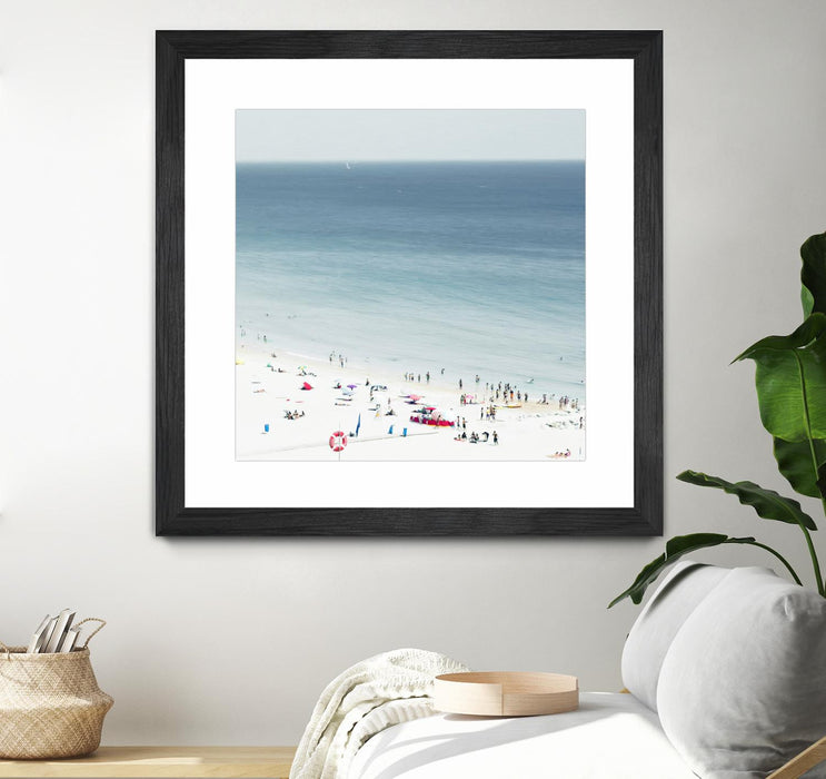\"Sesimbra Ii\" Matted and Framed Black 30x30 Wall Art