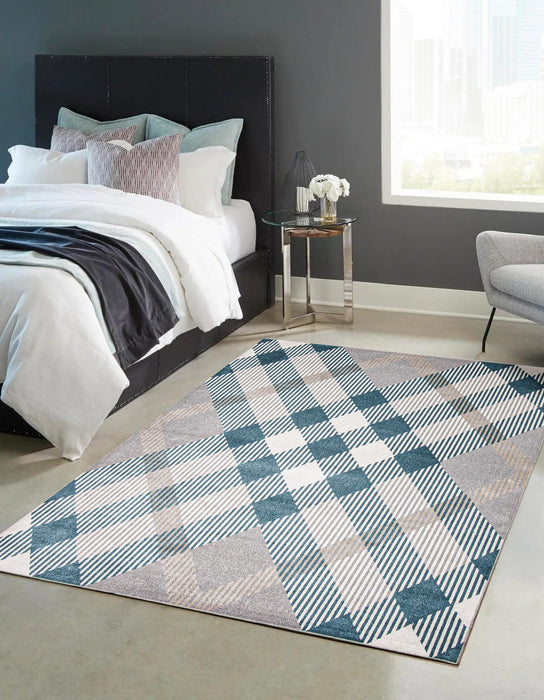 Kors Grey Machine Washable Area Rug - 6'0\" x 9'0\"