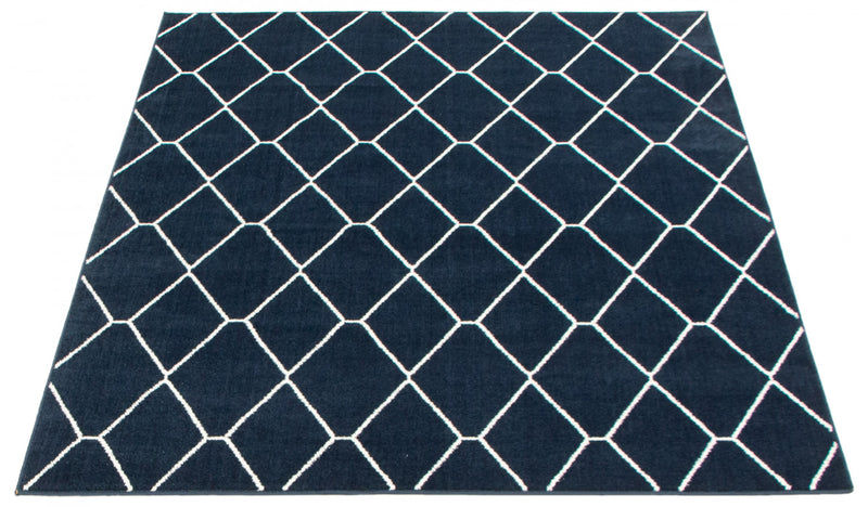 August Navy-White 7'10\" x 10'2\" Area Rug