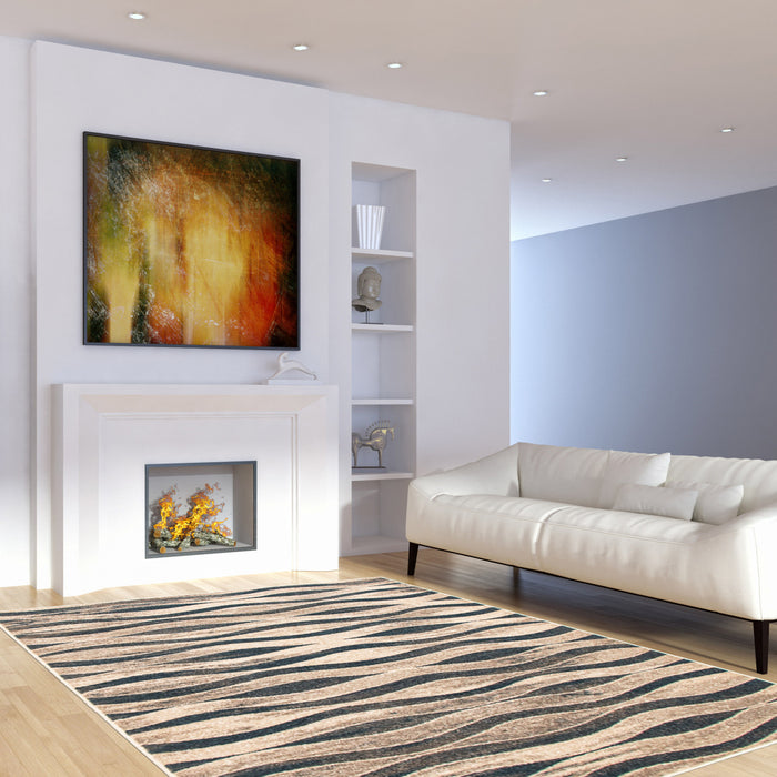 Arusha Ivory / Blue 6'7\" x 9'6\" Area Rug