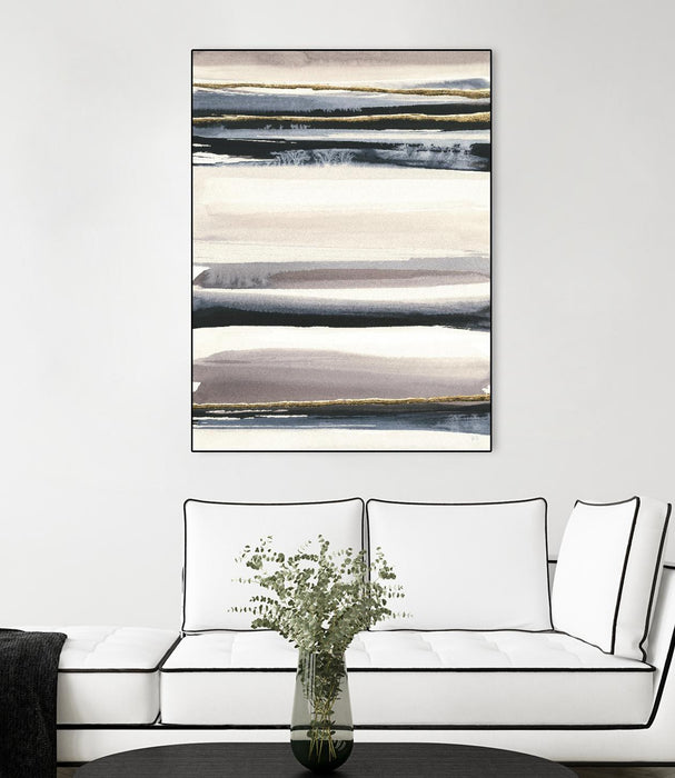 \"Gilded Grey Iii\" Canvas Framed Black 18x24 Wall Art