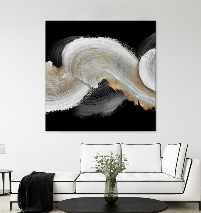 \"White Swirls\" Giant Art 54x54 Wall Art