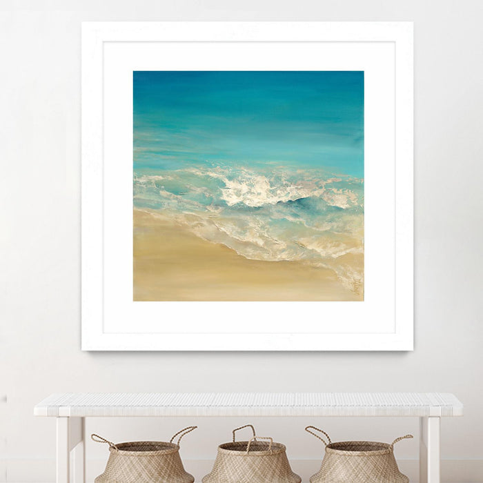 \"Coastal Viewpoint Ii\" Matted and Framed White 36x36 Wall Art