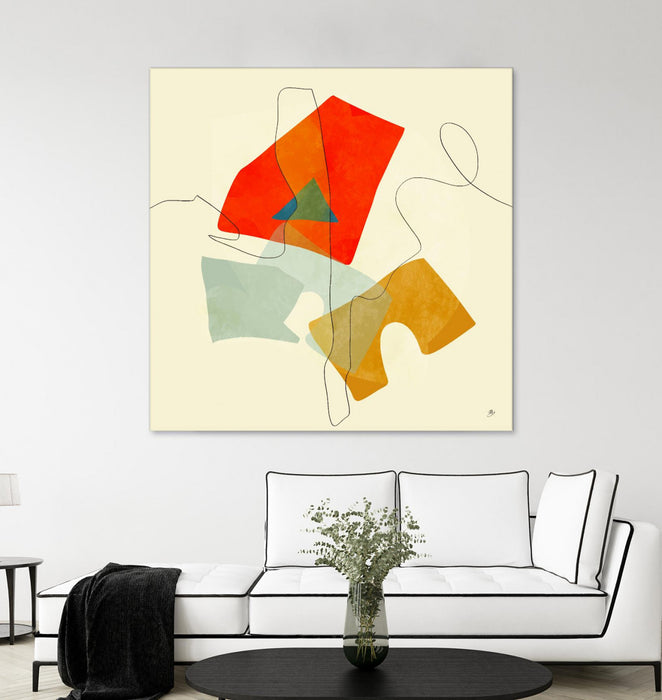 \"Mid Century Geometric\" Giant Art 54x54 Wall Art
