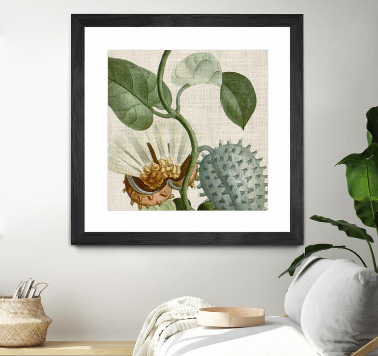 \"Cropped Turpin Tropicals Ii\" Matted and Framed Black 30x30 Wall Art