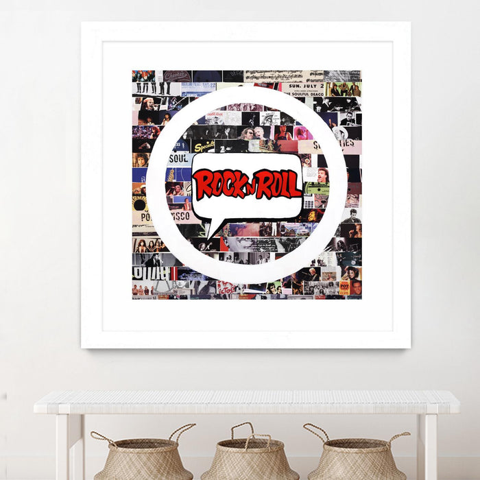 \"Its Here To Stay\" Matted and Framed White 36x36 Wall Art