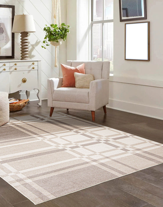 Roma Ivory Machine Washable Area Rug - 6'0\" x 9'0\"
