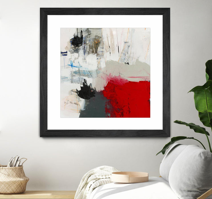 \"The Mountain Comes To You\" Matted and Framed Black 36x36 Wall Art