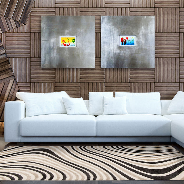 Nikkos Taupe 4'7\" x 6'7\" Area Rug