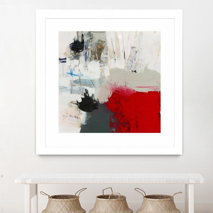 \"The Mountain Comes To You\" Matted and Framed White 36x36 Wall Art