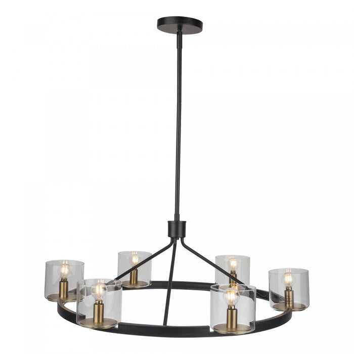 Salinas Black & Brass 6-Light Chandelier