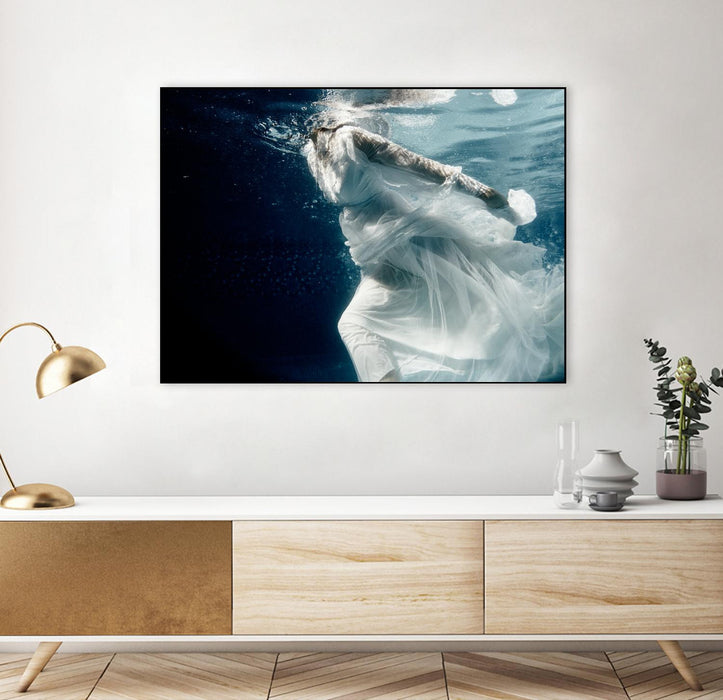 \"Approach\" Canvas Framed Black 40x30 Wall Art