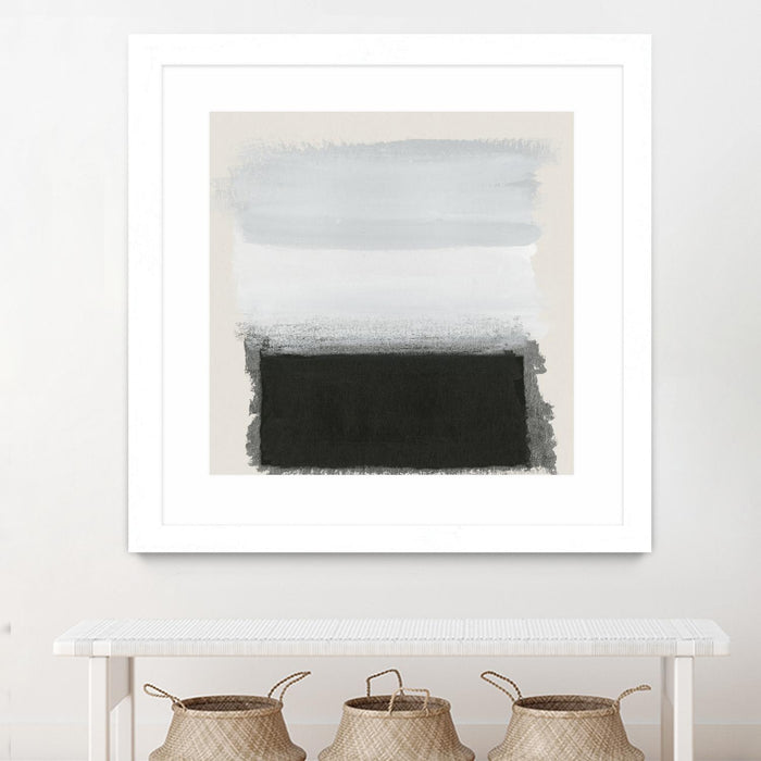 \"Star Night Interlude\" Matted and Framed White 30x30 Wall Art