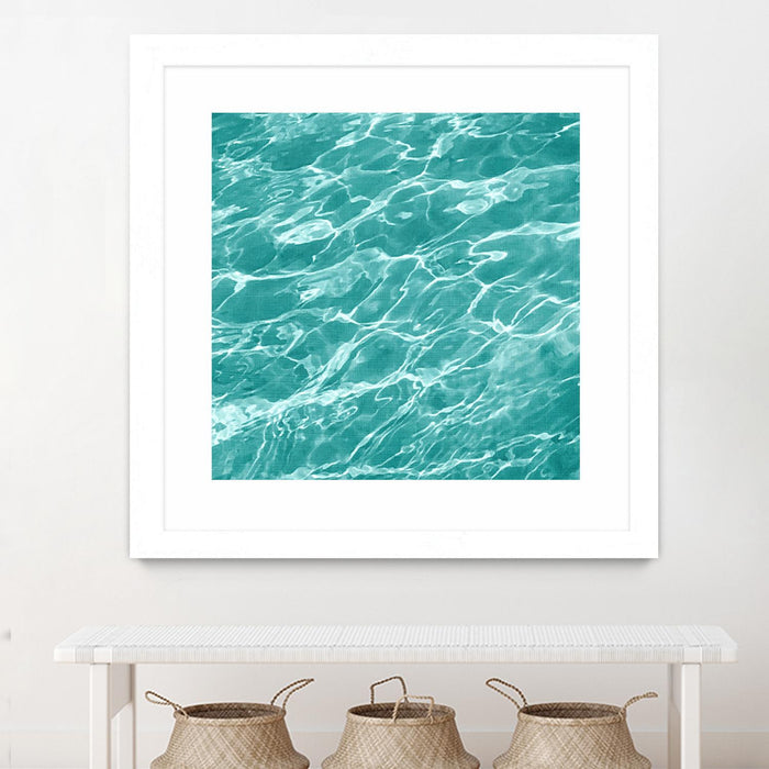 \"Ripple I\" Matted and Framed White 30x30 Wall Art