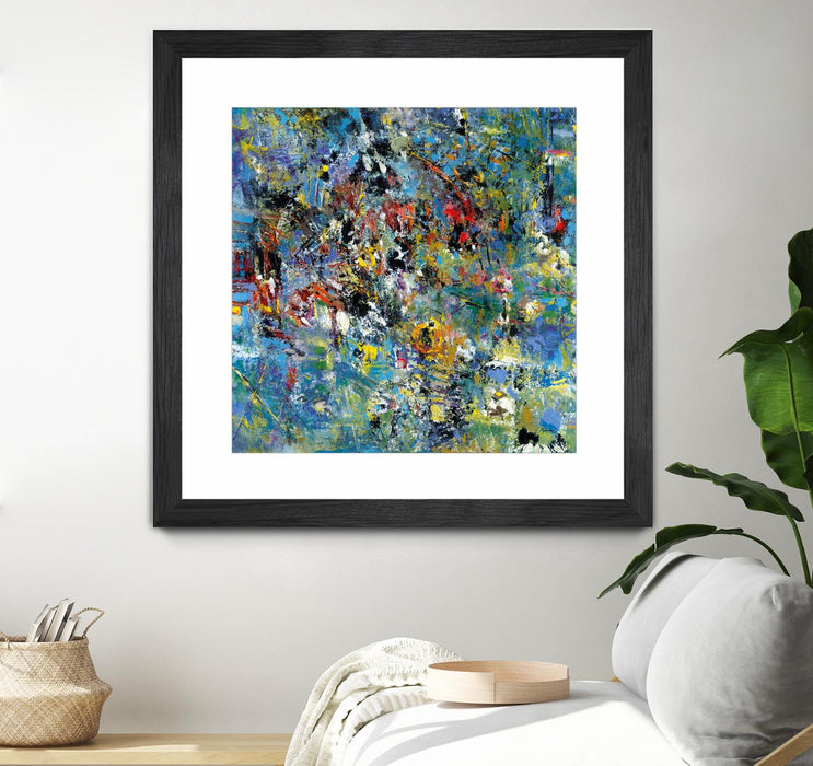 \"Carpe Diem 2\" Matted and Framed Black 30x30 Wall Art