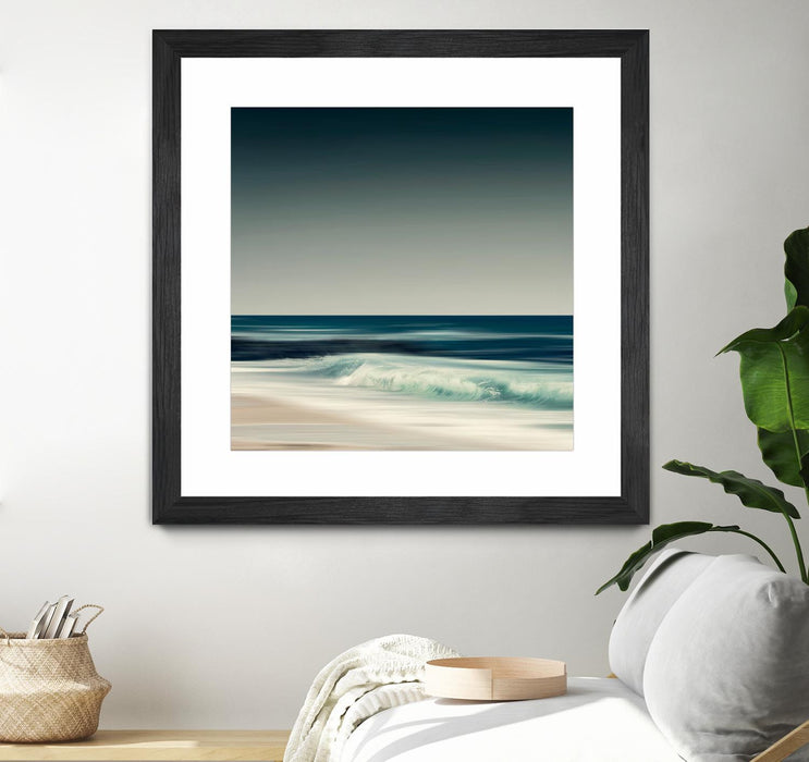 \"Cristal Surf\" Matted and Framed Black 30x30 Wall Art