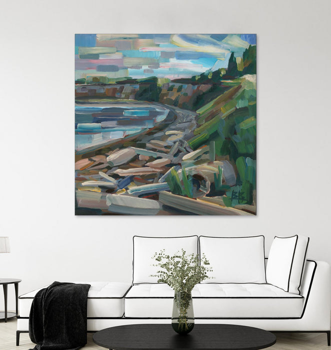 \"Early Morning On The Beach\" Giant Art 72x72 Wall Art