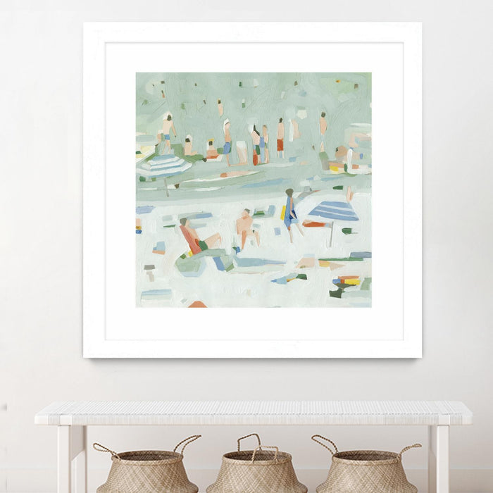 \"Summer Confetti Ii\" Matted and Framed White 30x30 Wall Art