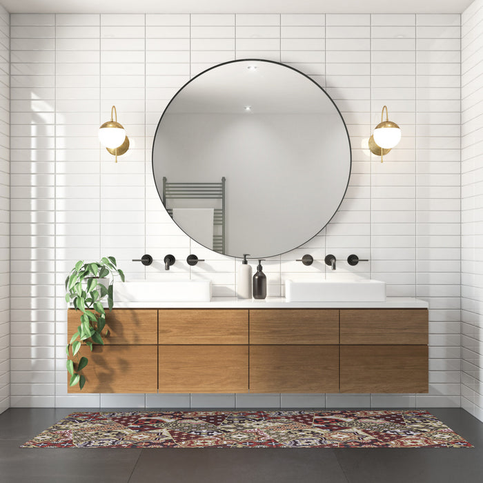 Bellezza Red / Green 2'2\" x 20'0\" Area Rug