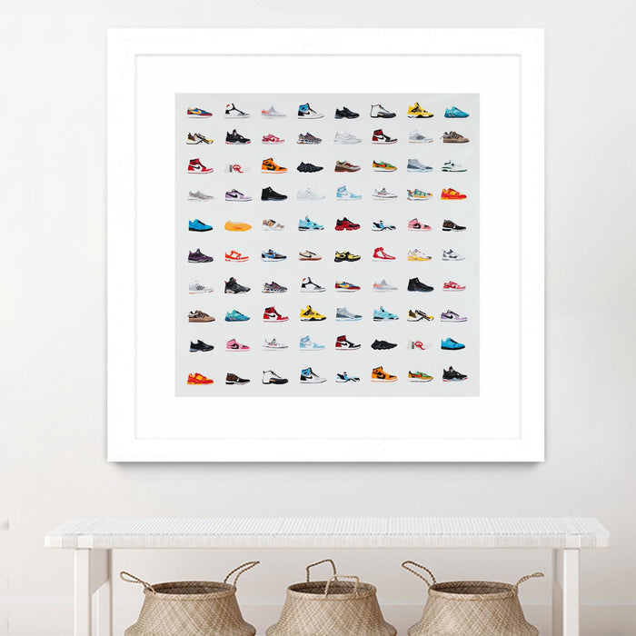 \"Life Is Short Buy The Shoes\" Matted and Framed White 30x30 Wall Art